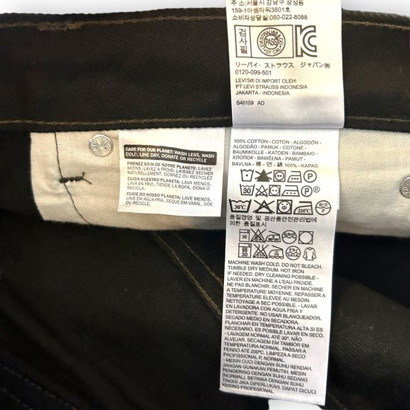 Levi's Mens 505 Regular Fit Jeans, Black, 36x36, NWOT - Picture 9 of 16